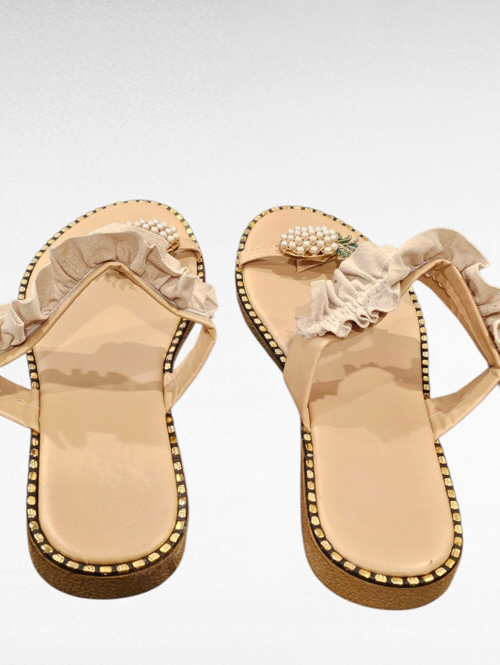 Boho Pineapple Ruffle Sandals Size 9 - Picture 11 of 15